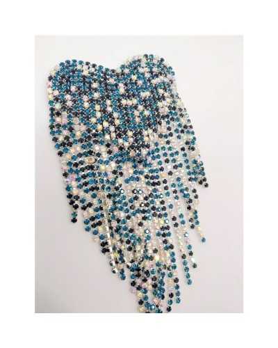 Application Iron-on Patch Heart Shoulder Strap Chain Cm 12x6