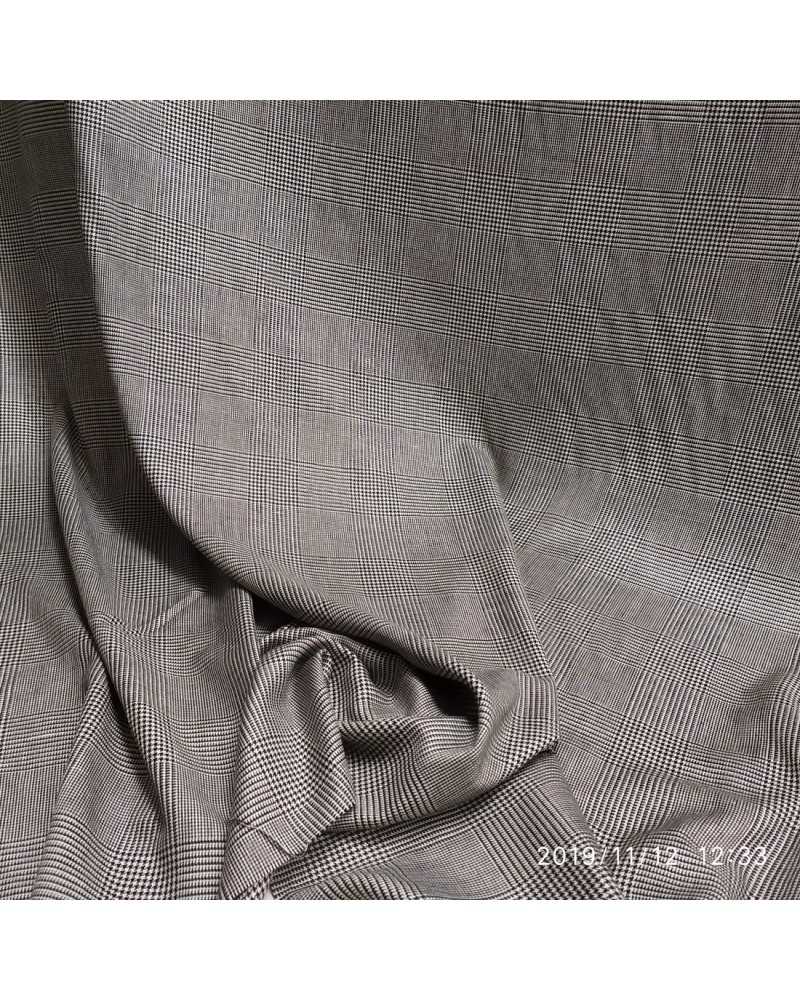 Scottish Prince Of Wales Pied De Poule Smooth Hand Fabric 150 Cm High