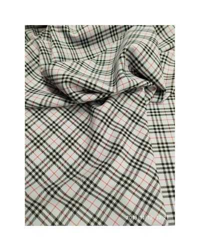 Base grise diagonale en tissu tartan confort avec carreaux noirs à rayures rouges