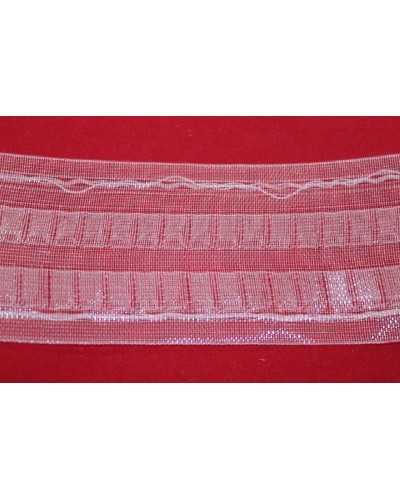 Cortina Draper Cinta Blanca o Transparente 6,5 cm Alto 2 Bolsillos 2 Hilos