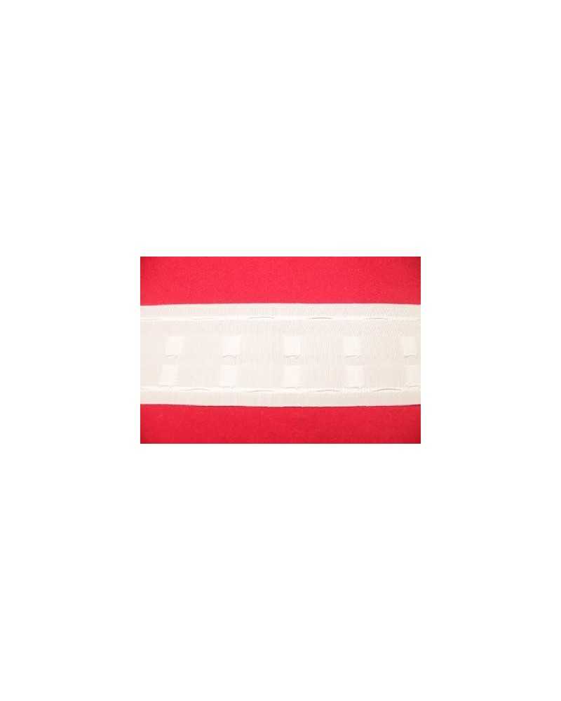 Curtain Draper White or Transparent Ribbon 6.5 cm High 2 Pockets 2 Threads