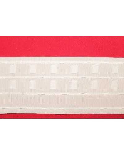 Vorhang-Vorhang, 4 Fäden, 2 Taschen, weiße Raute, 9 cm hoch