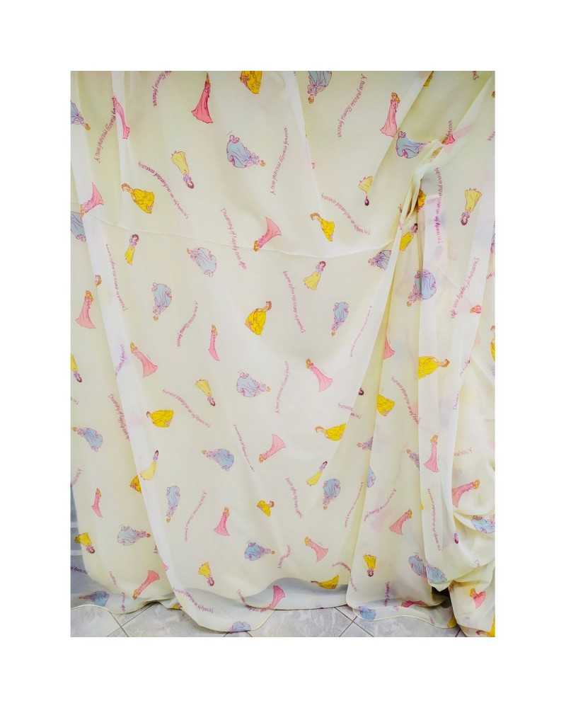 Vorhangstoff Prinzessinnenschleier Hintergrund Creme Hoch 280 cm