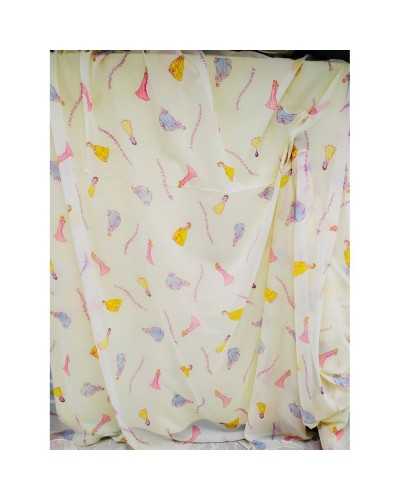 Tessuto Tenda Principesse Velo Fondo Panna Alta 280 Cm