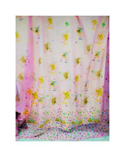Vorhangstoff Winx Fee Schmetterlinge Basis Rosa Hoch 280 cm