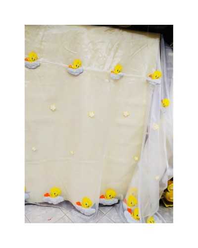 Titi Tissu de Rideau Organza Blanc 280 Cm de haut