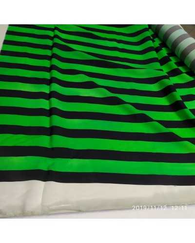 Viscose Fabric Striped Black Horizontal Misdyed High 150 Cm