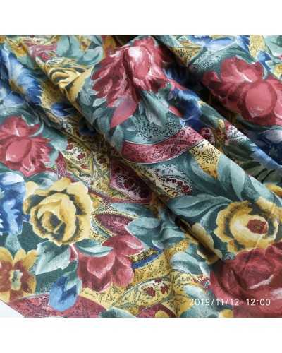 Tissu Coton Imprimé Fleuri 150 Cm De Haut