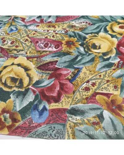 Tissu Coton Imprimé Fleuri 150 Cm De Haut