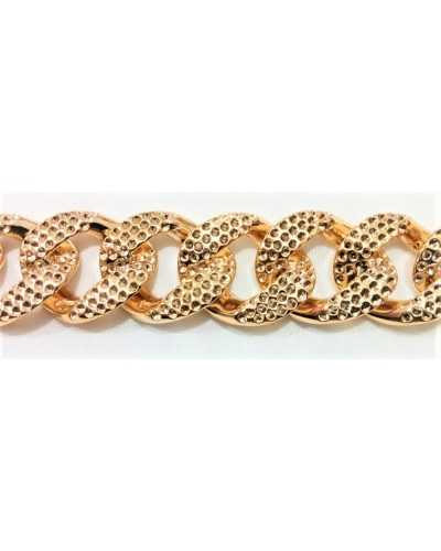  Recortes de ropa de moda de cadena de oro de 50 cm plástico martillado alto 3 cm