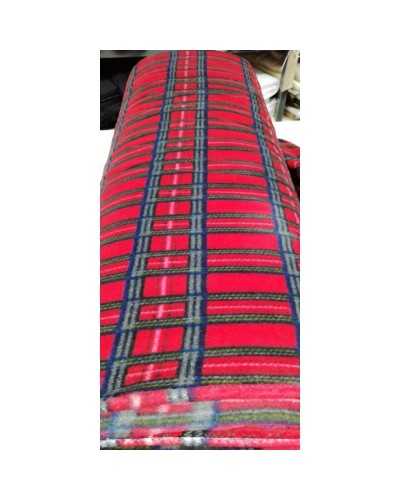 50 Cm Tela Pelo Escocés Tartán Fondo Rojo 150 Cm Alto