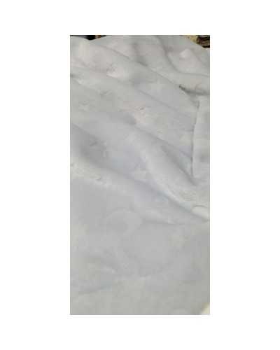 50 cm weicher Florstoff Antipilling hellgrau Mond Sterne hoch 150 cm