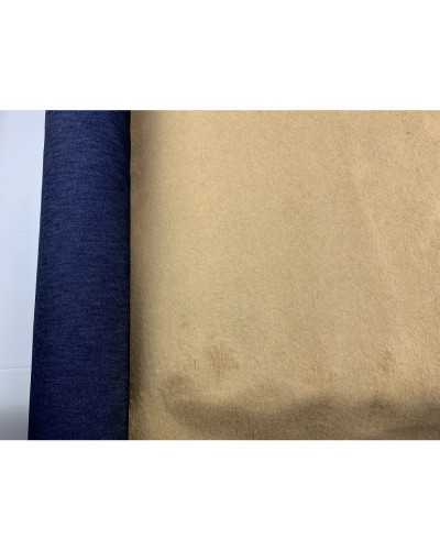 50 cm Jeansstoff, gekoppelt mit beigem Fell, 150 cm hoch