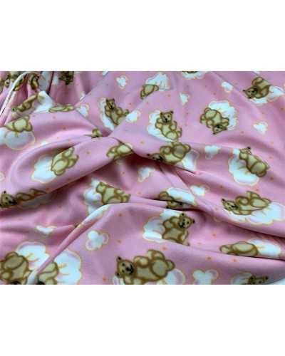 Printed anti-pilling cloud teddy fleece fabric 150 cm high