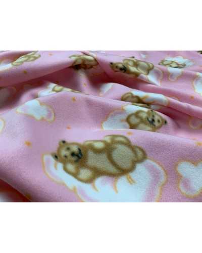 Printed anti-pilling cloud teddy fleece fabric 150 cm high