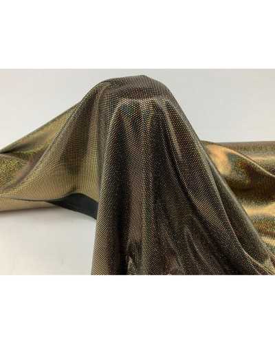 50 Cm Tissu Lamè Imprimé Paillettes Miroir Lurex Enduit Semi-élastique Haut 1 Mètre