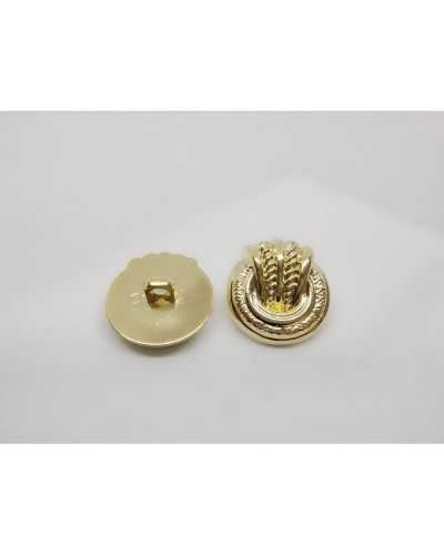 Polierter Goldknopf aus Kunstharz mit Schaft 25 x 23 mm
