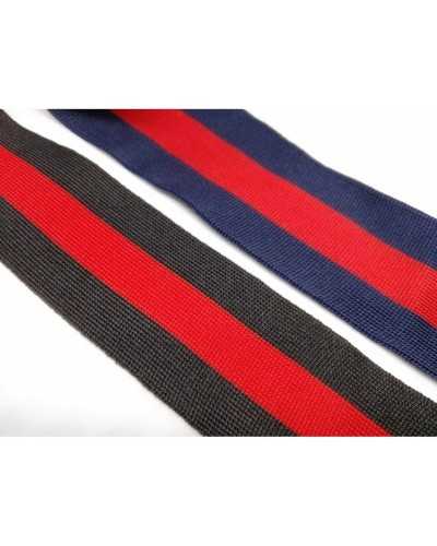 Passementerie Semi-élastique Ressort Jersey Rayure Rouge Haut 4 Cm