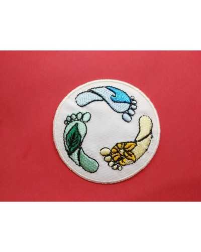Anwendung Aufnäher zum Aufbügeln, bestickt, runde Füße, Planet, 55 x 55 mm