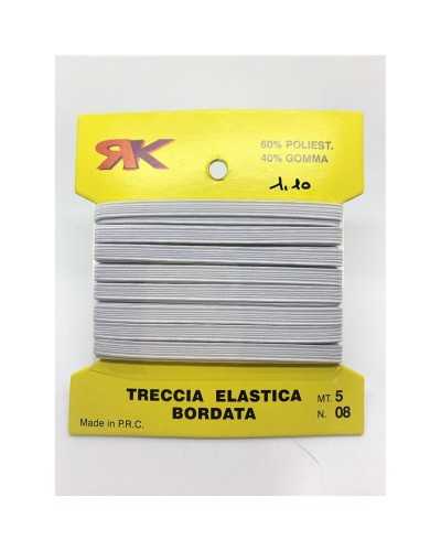 5 Mt Trimmings Spring White Elastic Braid Edged 8 Mm High