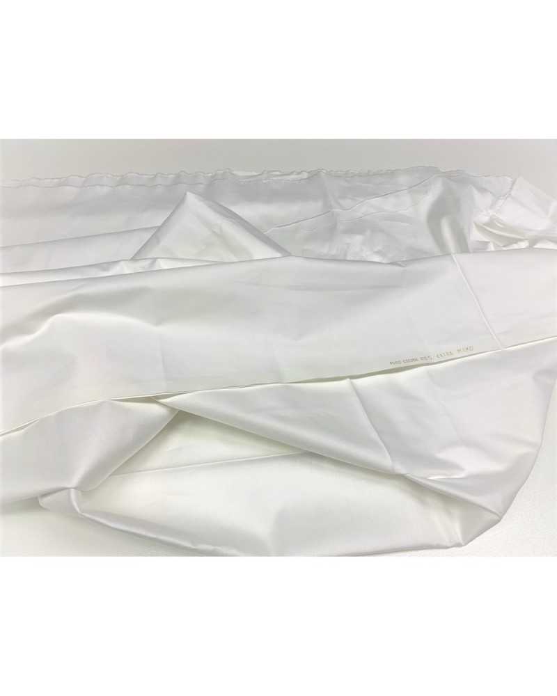 50 cm reiner Baumwollstoff Makò Weißer Perkal, Höhe 90 cm