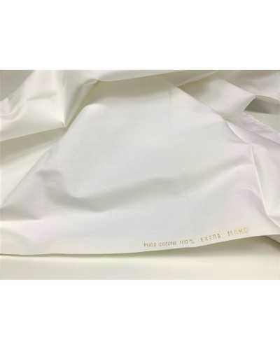 50 cm reiner Baumwollstoff Makò Weißer Perkal, Höhe 90 cm