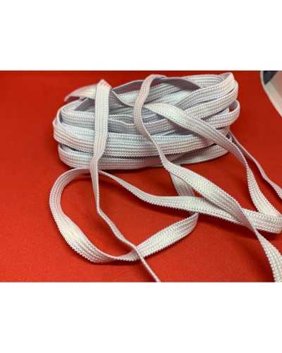 10 Mt Garnituren elastisches Federgeflecht mit weißem Rand, 5 mm hoch