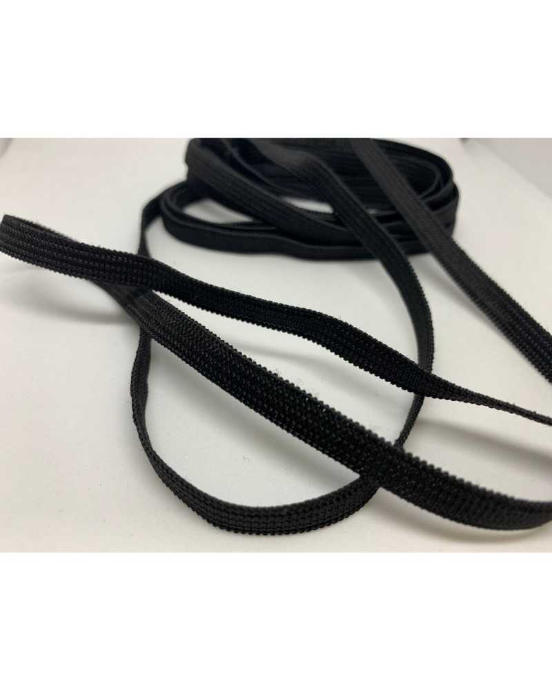 10 Mt Trimmings Elastic Spring Braid Edged Black High 7 Mm