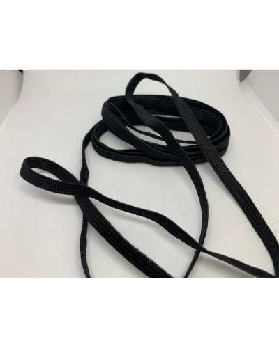 10 Mt Pasamanería Muelle Elástico Trenza Ribeteado Negro Alto 7 Mm