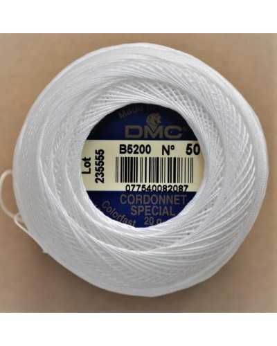 Cordonet Special B5200 N° 50 DMC Bianco 20 Grammi Filo Uncinetto