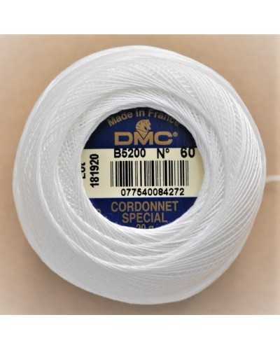 Cordonet Special B5200 N° 60 DMC Blanco 20 Gramos Hilo Ganchillo