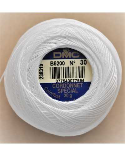 Cordonet Special B5200 N° 30 DMC Blanco 20 Gramos Hilo Ganchillo