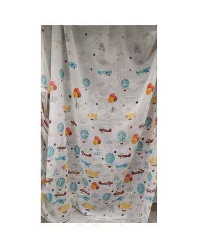 50 CM TELA CORTINA ALTA 300 GLOBO AEROSTÁTICO ELEFANTE DORMITORIO
