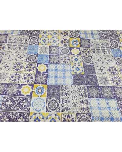 50 CM COTTON FABRIC UPHOLSTERY PRINTING CEMENTINE MAJOLICA HIGH 280