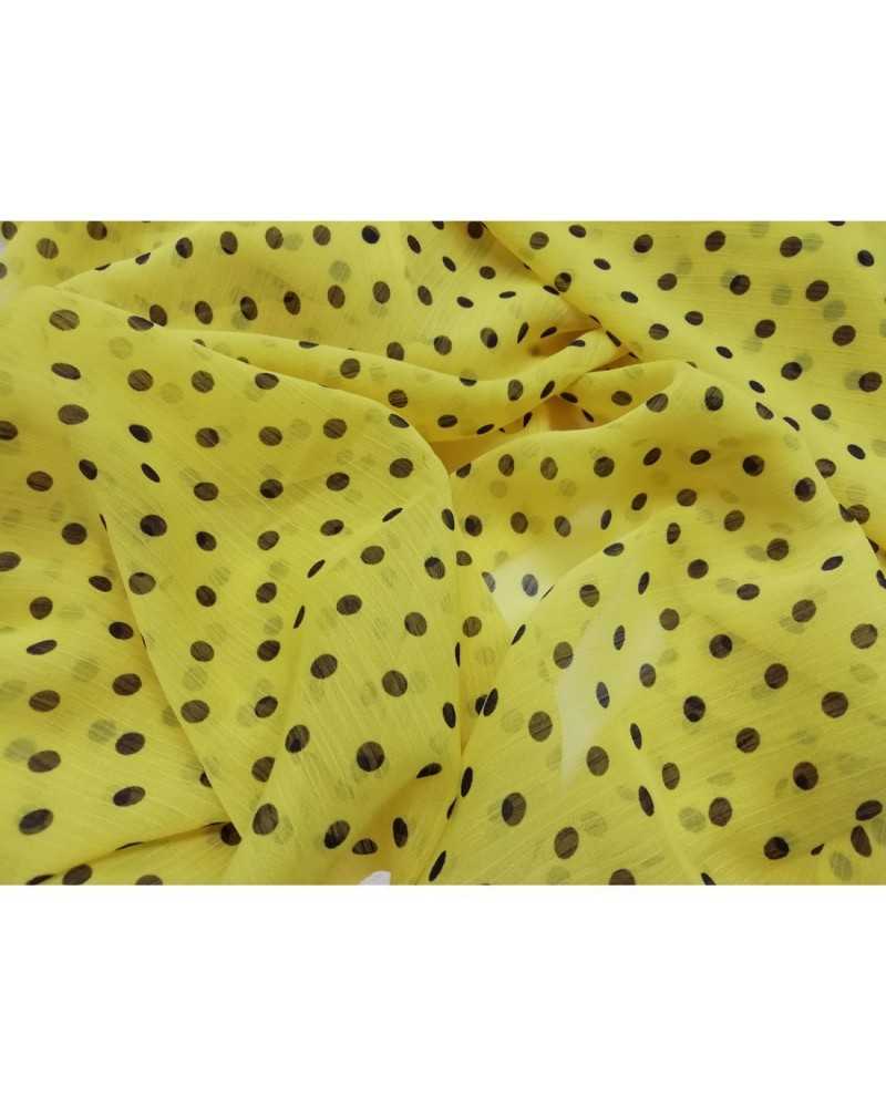 50 CM VOILE TEJIDO CHIFON GEORGETTE CON ESTAMPADO POIS 150 CM ALTO