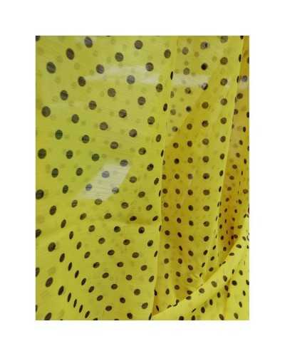 50 CM VOILE-CHIFFON-GEORGETTE-STOFF MIT POIS-DRUCK, 150 CM HOCH