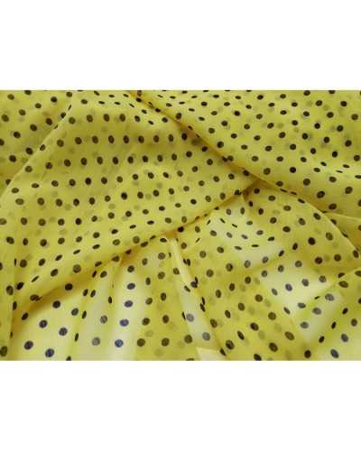 50 CM VOILE-CHIFFON-GEORGETTE-STOFF MIT POIS-DRUCK, 150 CM HOCH