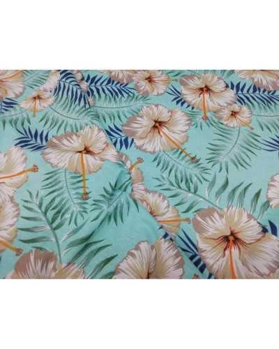 50 CM COTTON UPHOLSTERY FABRIC WITH TROPICAL PALMS PRINT WIDTH 280