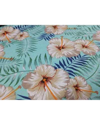 50 CM COTTON UPHOLSTERY FABRIC WITH TROPICAL PALMS PRINT WIDTH 280