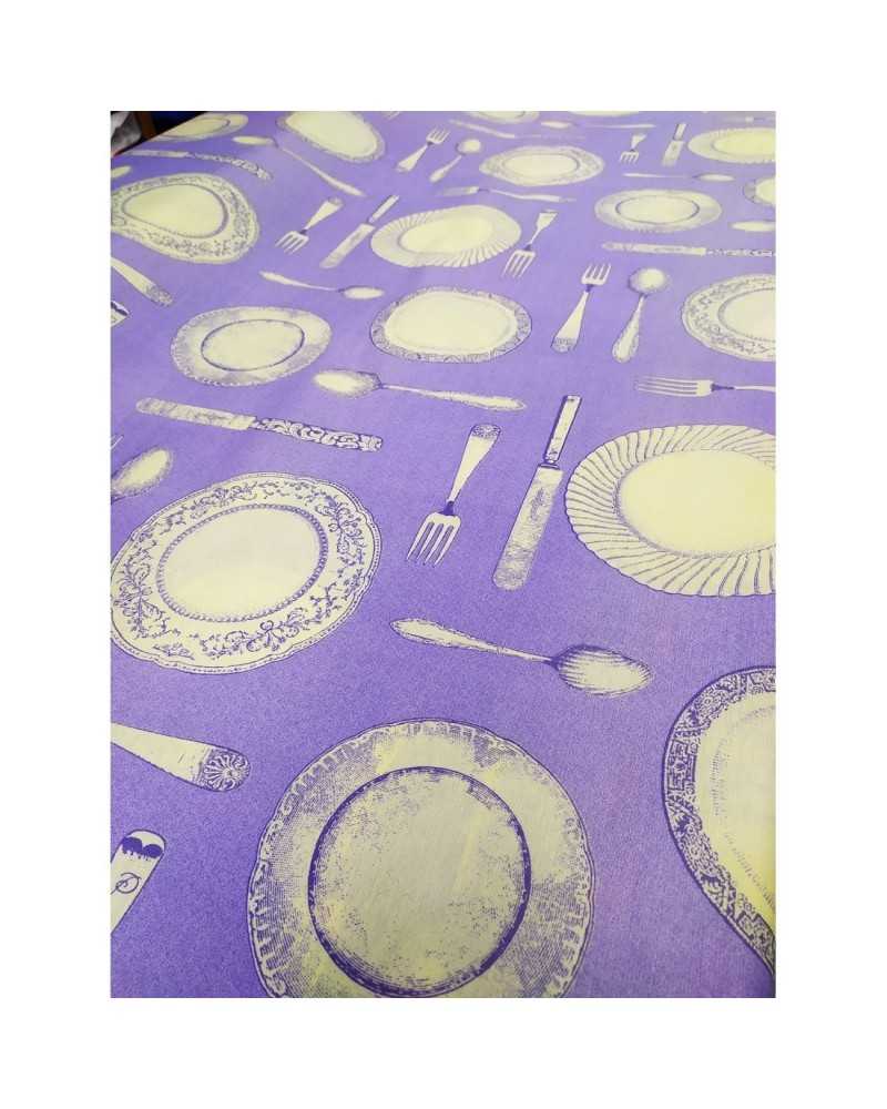 50 CM TESSUTO COTONE TAPPEZZERIA STAMPATO PIATTI ALTO 280