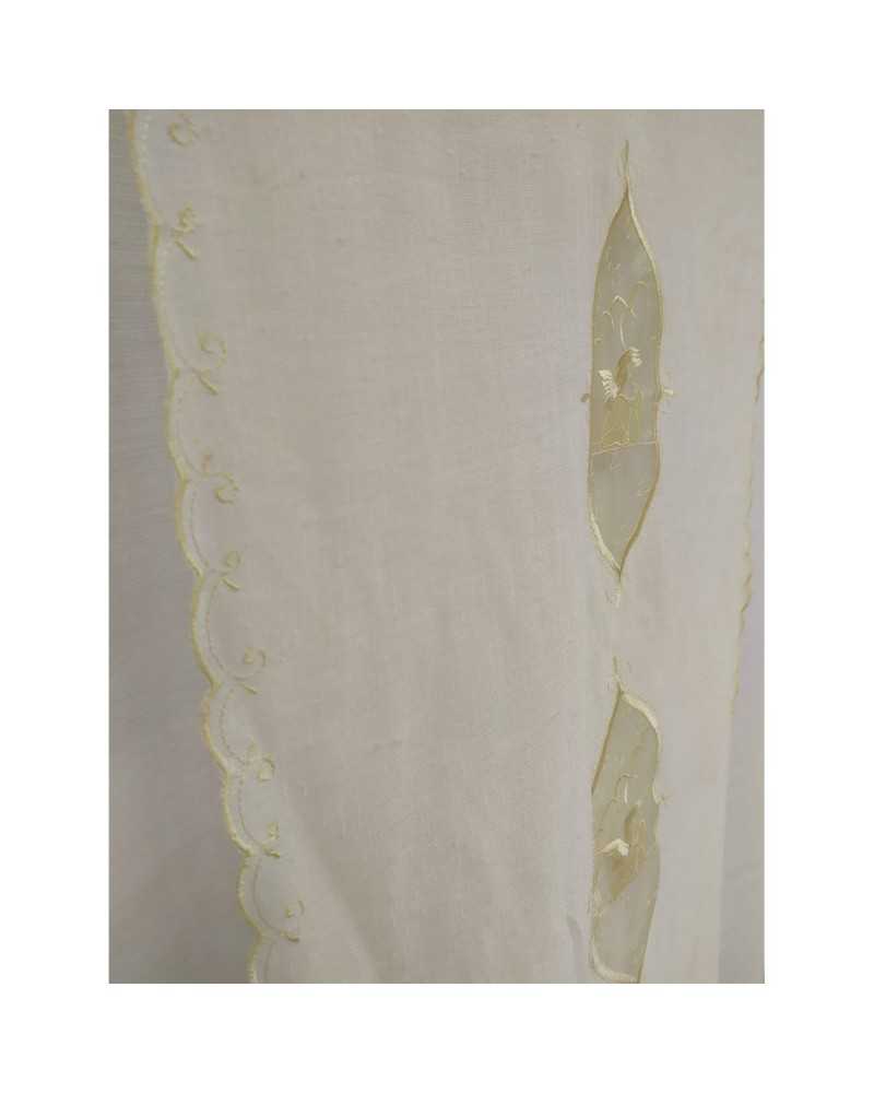 30 CM ANGEL ORGANZA MEDALLION CURTAIN FABRIC 60 CM HIGH