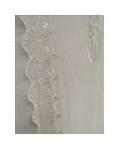CURTAIN FABRIC MEDALLION MACRAME' ANGEL SCALLOPED 60 CM HIGH