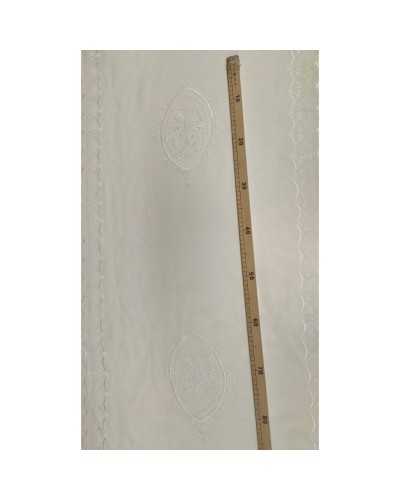 VORHANGSTOFF-MEDAILLON-MAKRAMEE-ENGEL, 60 CM HOCH
