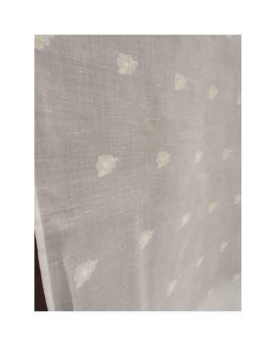 50 CM LINEN CURTAIN FABRIC FIL COUPE' FIORELLINO 60 CM HIGH