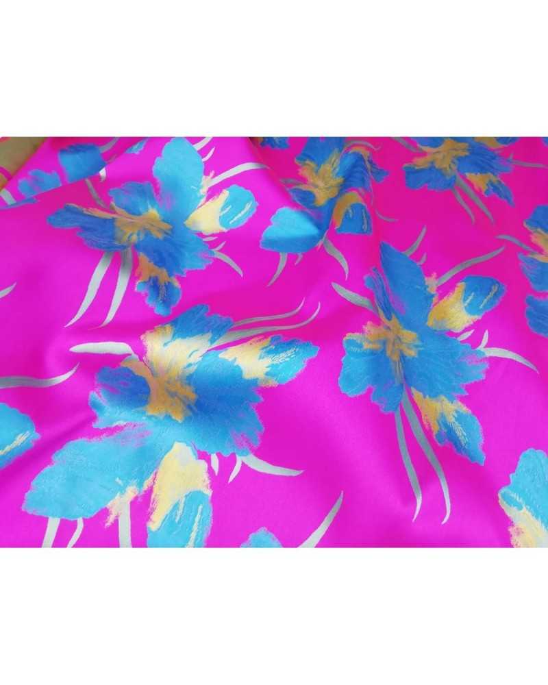 50 CM MIKADO SEIDE STOFF FIL COUPE' BLUMEN 150 CM HOCH