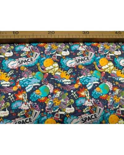 50 CM BEDRUCKTER BAUMWOLLSTOFF JUGENDLICHER 150 CM HOCH
