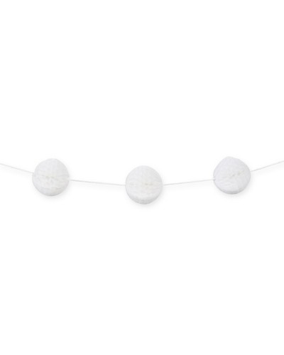 2 Mt Garland Decoration Tissue Paper Spheres Diameter 4