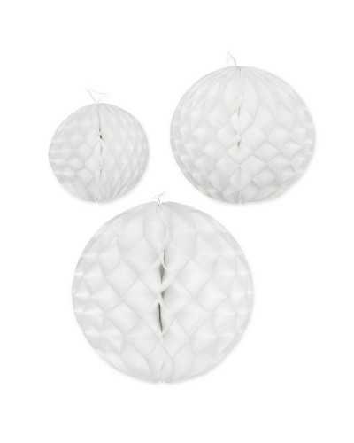 3 Pcs Decoration Set Sphere Honeycomb Tissue Paper Dim. 15/2