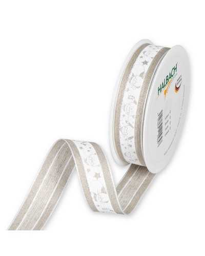 15 Mt Passementerie Noël Ruban Père Noël Lin 25 Mm De Haut