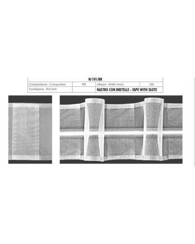 Vorhang-Draper-Band, transparentes Band, 10 cm hoch